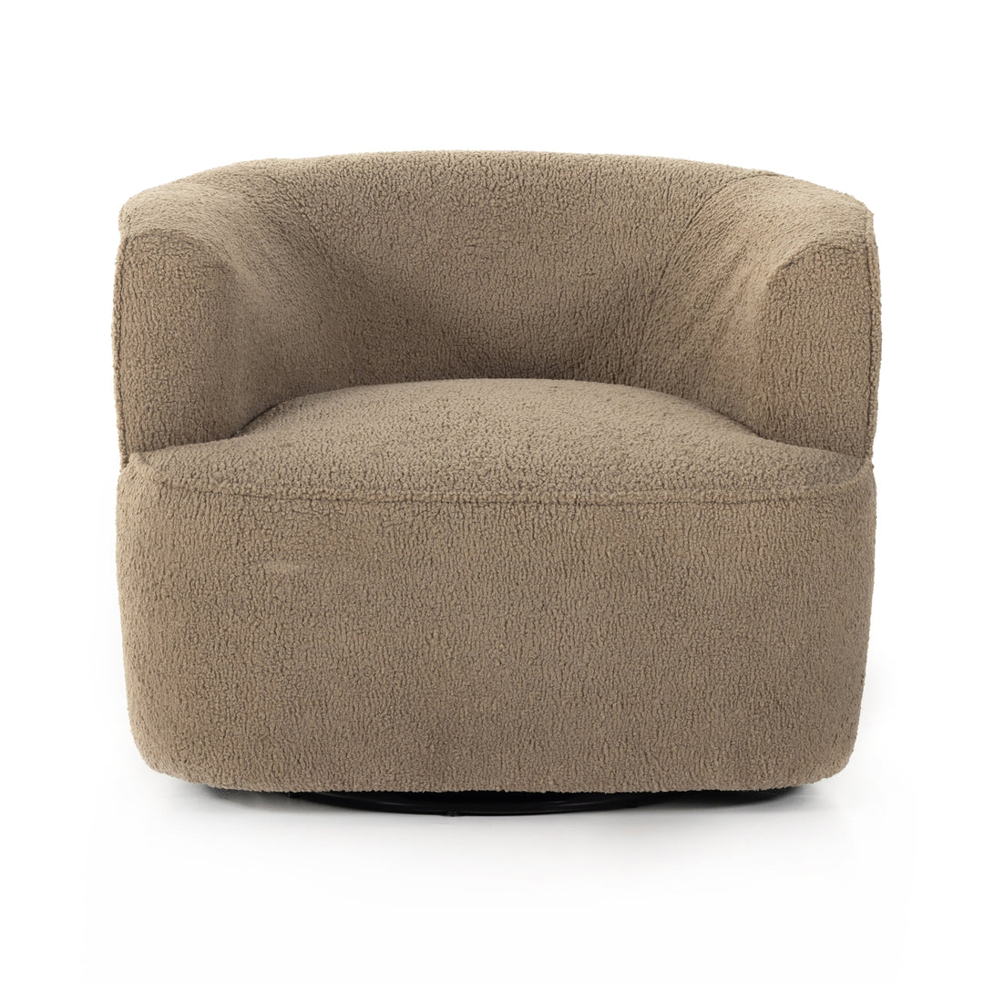Mila Swivel Chair-Four Hands-FH-107195-014-Lounge ChairsSheepskin Camel-15-France and Son