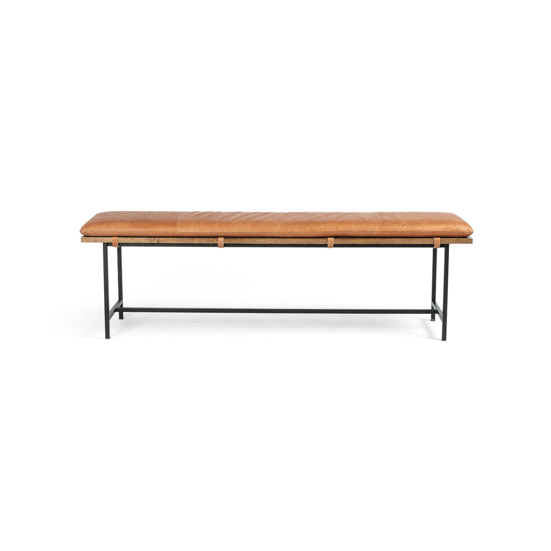 Gabine Accent Bench-Brandy-Four Hands-FH-108422-001-Benches-3-France and Son