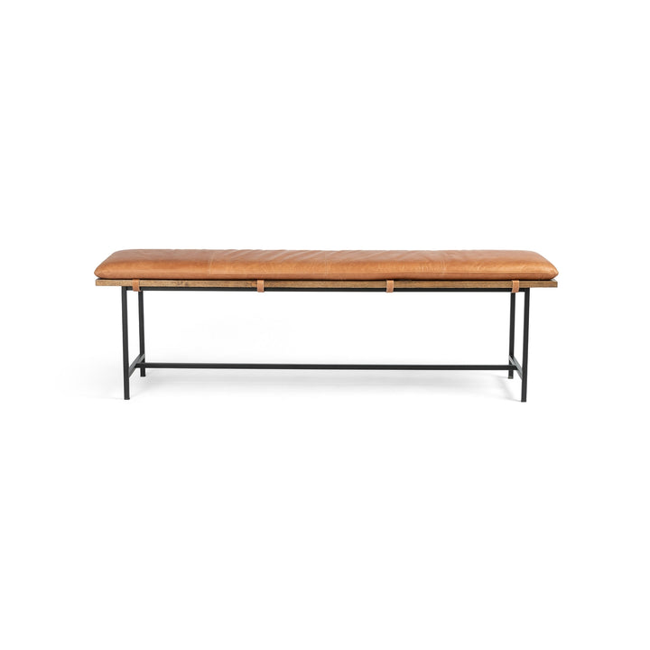 Gabine Accent Bench-Brandy-Four Hands-FH-108422-001-Benches-3-France and Son