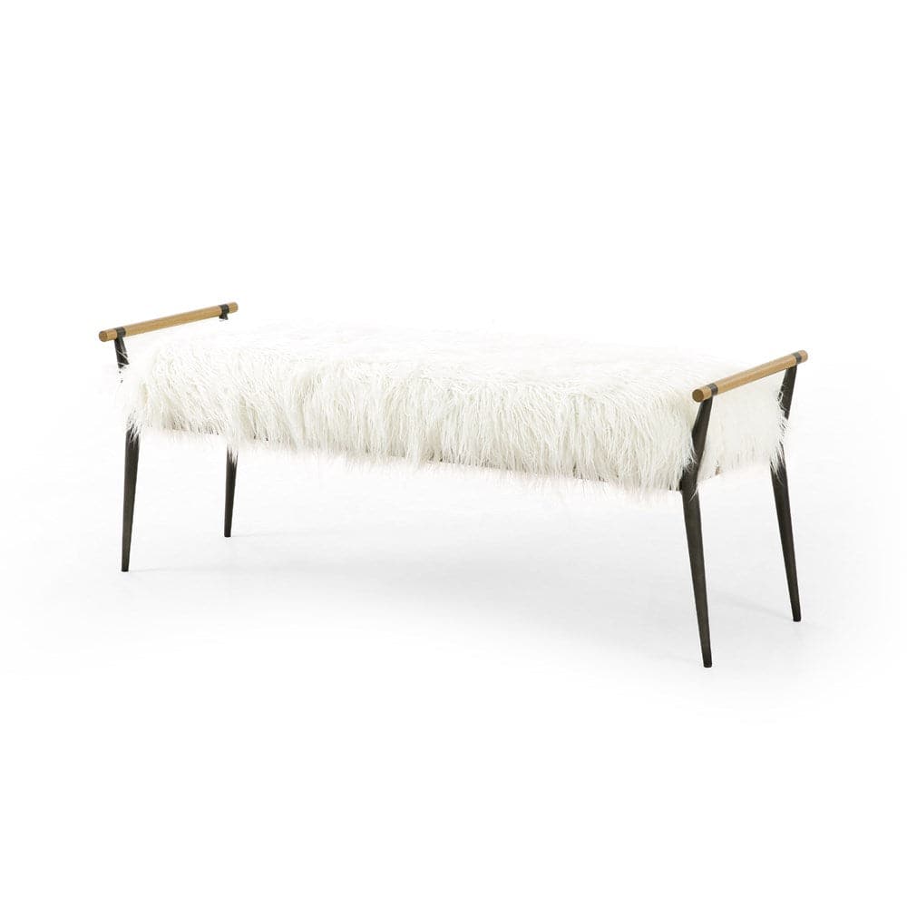 Charlotte Bench-Four Hands-FH-108543-003-BenchesMongolian Cream Fur-6-France and Son
