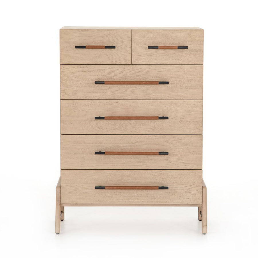 Rosedale 6 Drawer Tall Dresser-Four Hands-FH-108708-002-DressersYucca Oak Veneer-1-France and Son