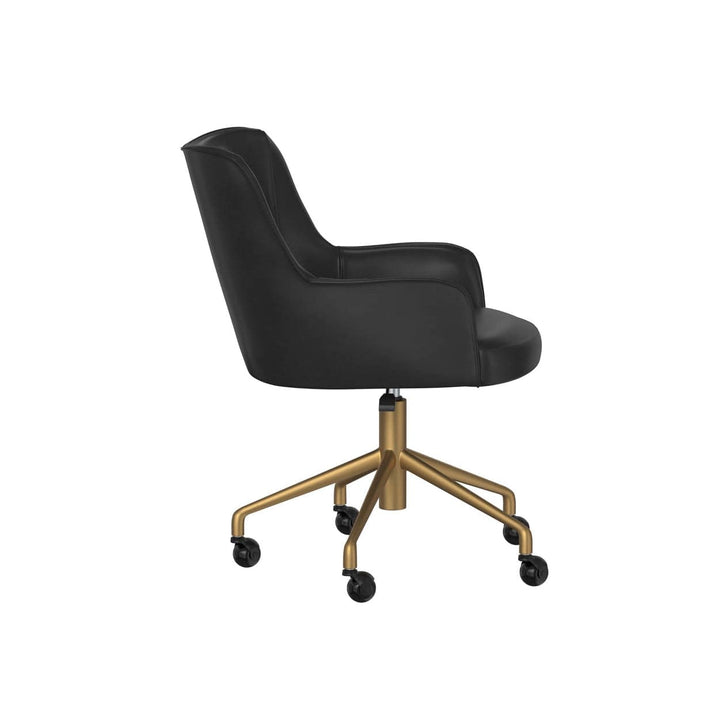 Franklin Office Chair - Vintage Black-Sunpan-SUNPAN-108728-Task Chairs-3-France and Son