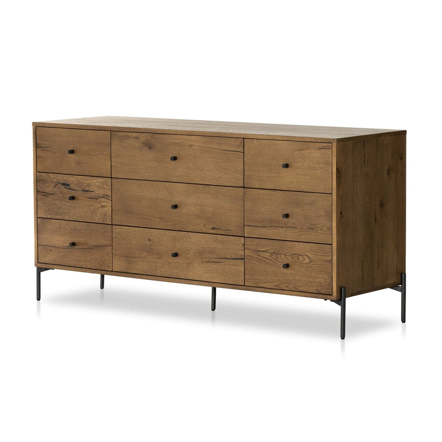 Eaton 9 Drawer Dresser-Amber Oak Resin-Four Hands-FH-109283-002-Dressers-1-France and Son