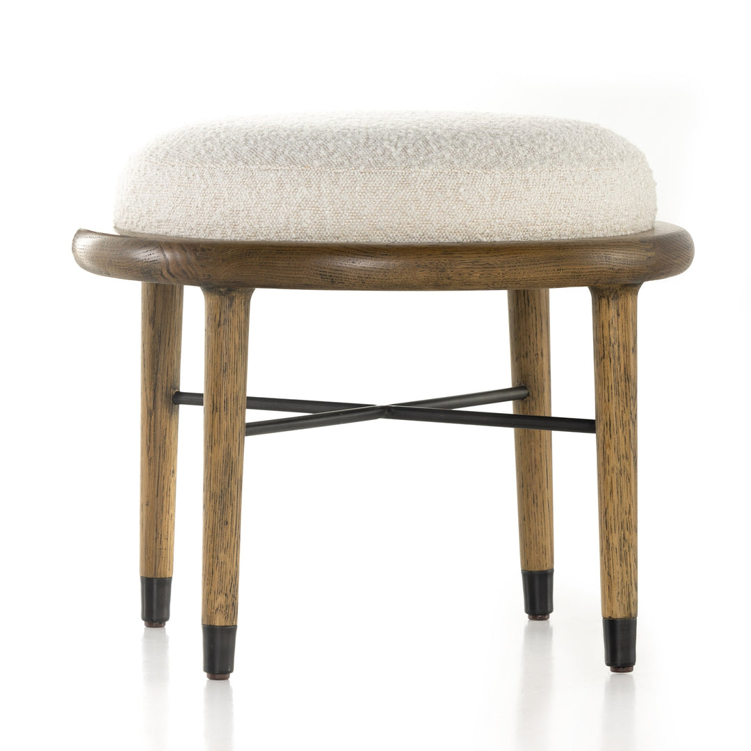 Petra Ottoman - 21" Knoll Natural-Four Hands-FH-109316-006-Stools & Ottomans-3-France and Son