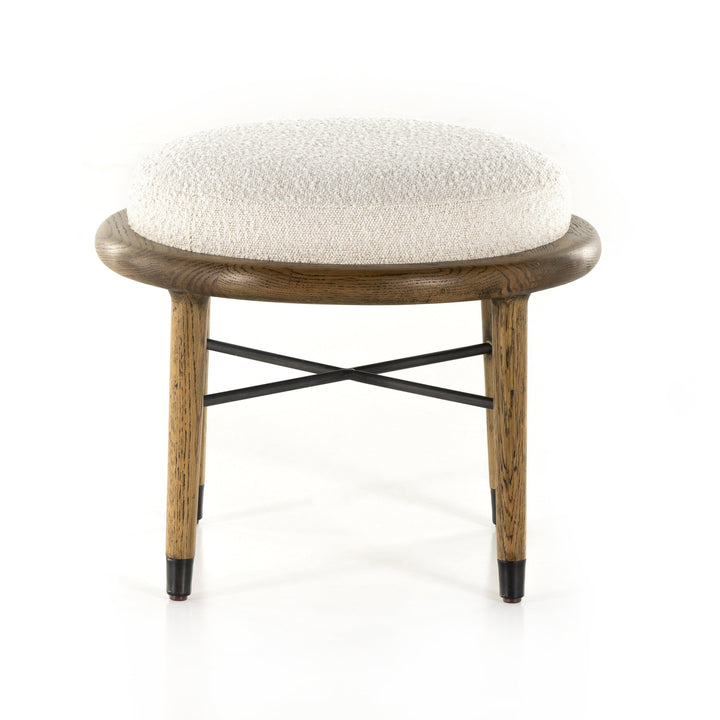 Petra Ottoman - 21" Knoll Natural-Four Hands-FH-109316-006-Stools & Ottomans-4-France and Son