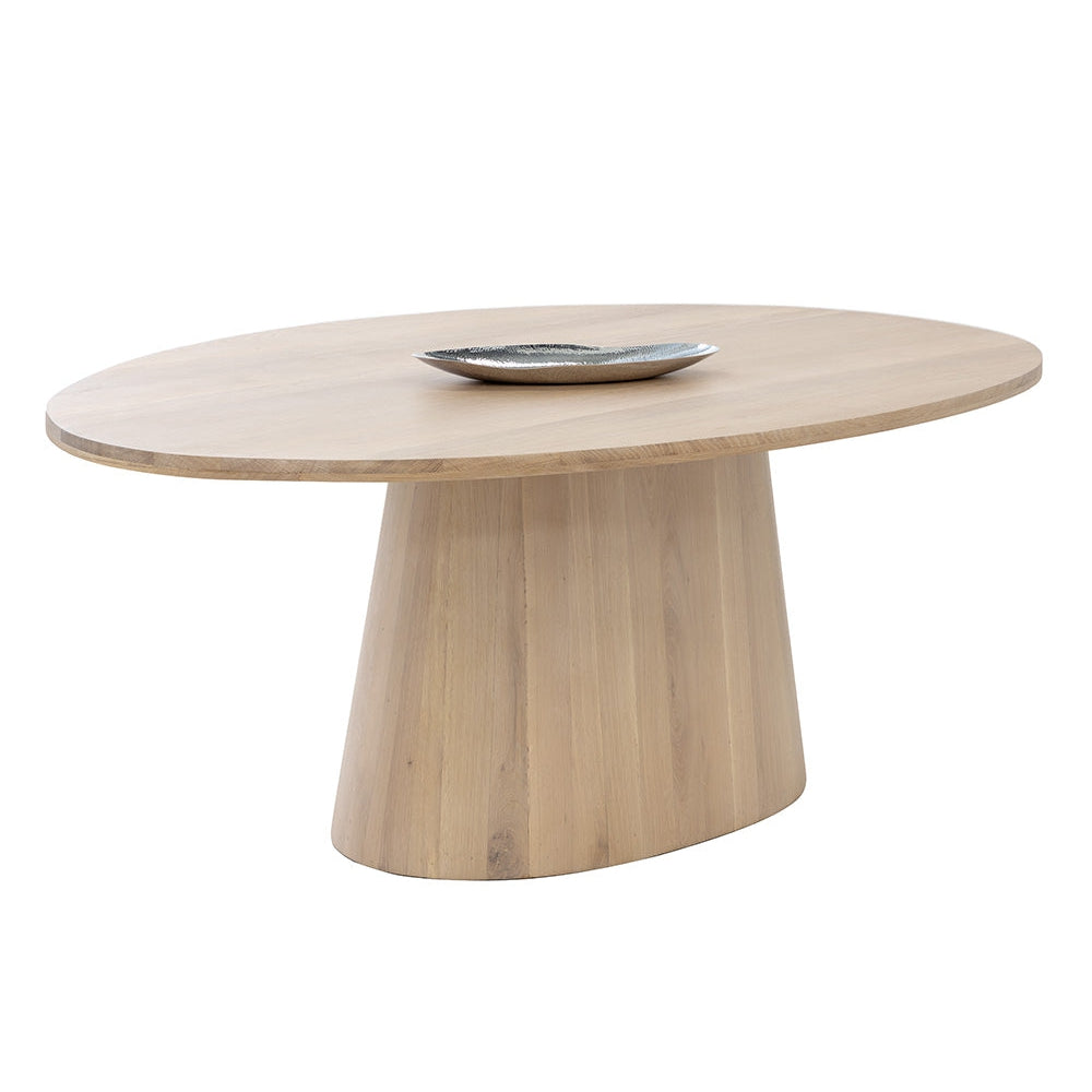 Elina Dining Table - Oval - Light Oak - 84"-Sunpan-SUNPAN-111024-Dining Tables-2-France and Son