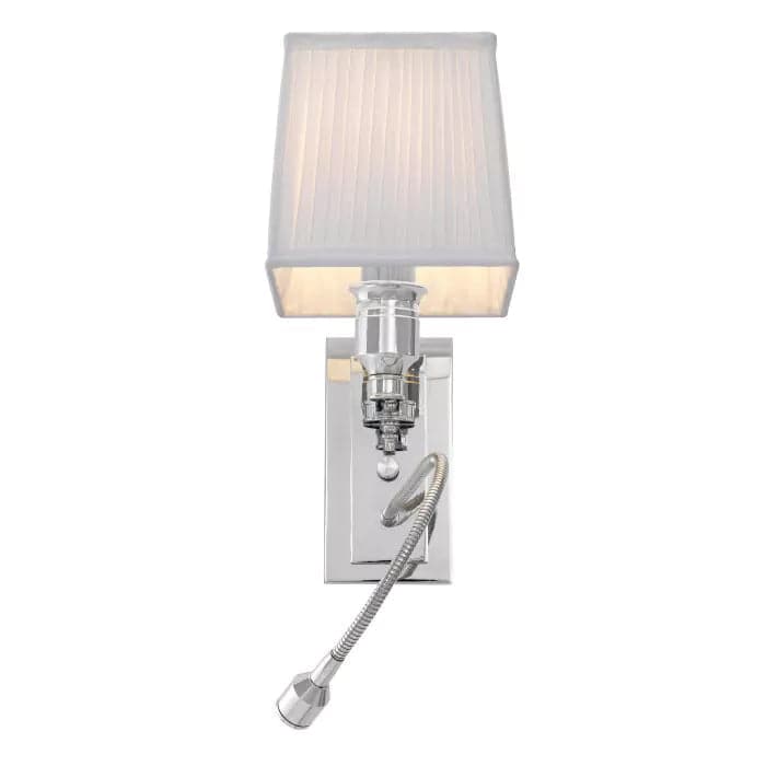 Wall Lamp Ellington nickel incl white shade UL-Eichholtz-EICHHOLTZ-111622UL-Wall Lighting-2-France and Son