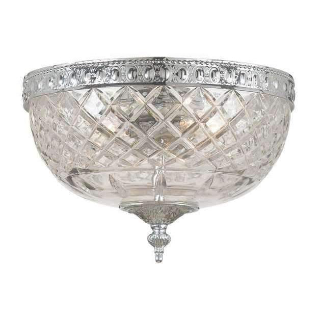 2 Light Crystal Ceiling Mount-Crystorama Lighting Company-CRYSTO-117-8-CH-Flush MountsSilver-2-France and Son
