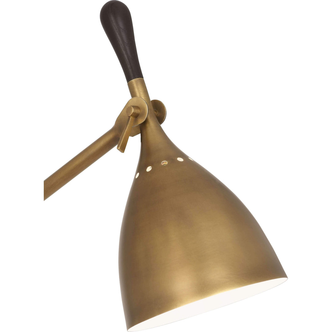 Ledger Floor Lamp-Robert Abbey Fine Lighting-ABBEY-1341-Floor LampsWarm Brass-3-France and Son