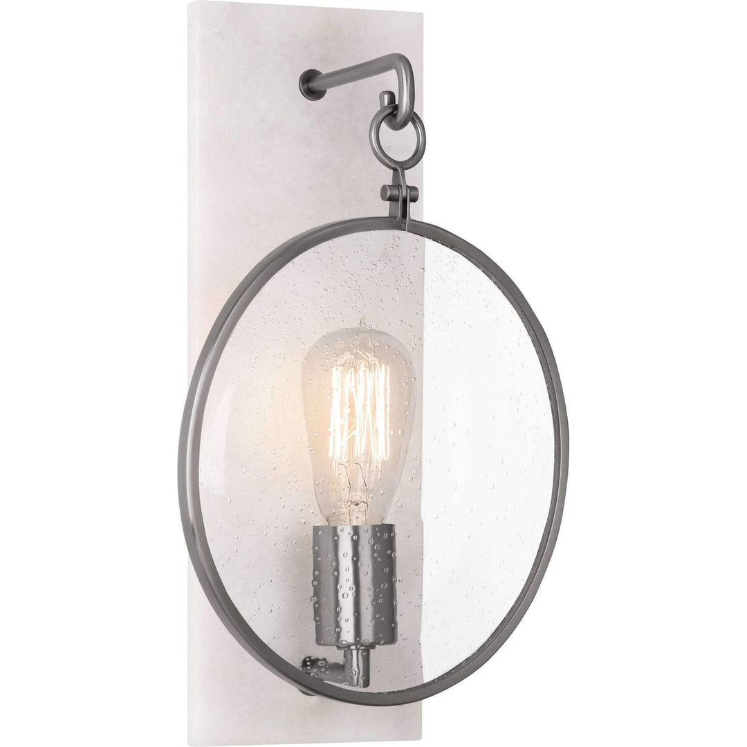 Fineas Wall Sconce-Robert Abbey Fine Lighting-ABBEY-1418-Wall LightingAntique Nickel / Alabaster-3-France and Son