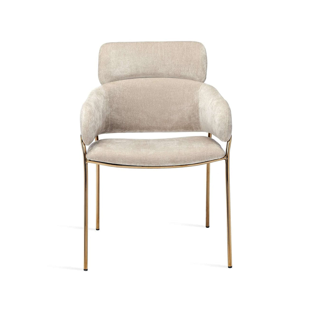 Marino Chair-Interlude-INTER-145181-Dining ChairsBeige Latte / Gold-3-France and Son