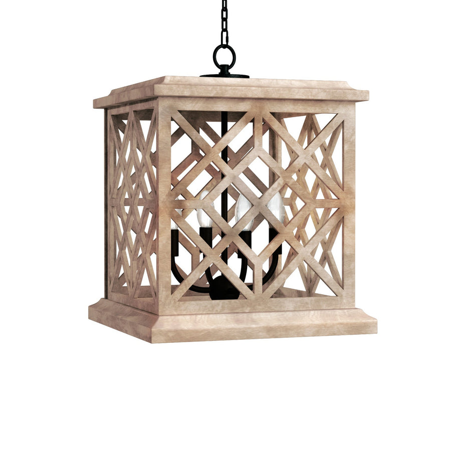 Chatham Wood Lantern-Regina Andrew Design-RAD-16-1364NAT-Outdoor Post LanternsNatural-1-France and Son
