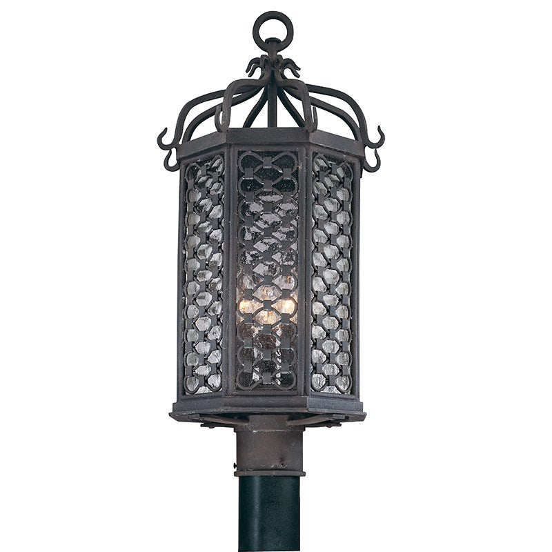Los Olivos 3Lt Post Lantern-Troy Lighting-TROY-P2375OI-Outdoor Lighting-1-France and Son