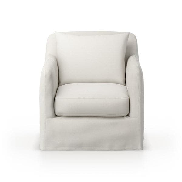 Dade Outdoor Swivel Chair-Natural Ivory-Four Hands-FH-223196-006-Lounge Chairs-3-France and Son