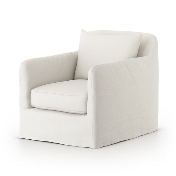 Dade Outdoor Swivel Chair-Natural Ivory-Four Hands-FH-223196-006-Lounge Chairs-1-France and Son