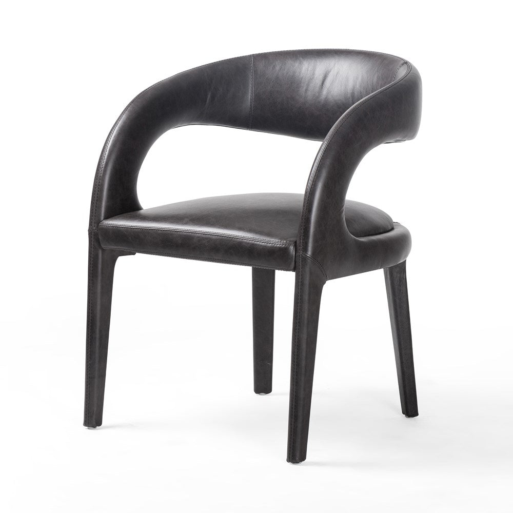 Hawkins Dining Chair-Four Hands-FH-223320-004-Dining ChairsSonoma Black Leather-13-France and Son