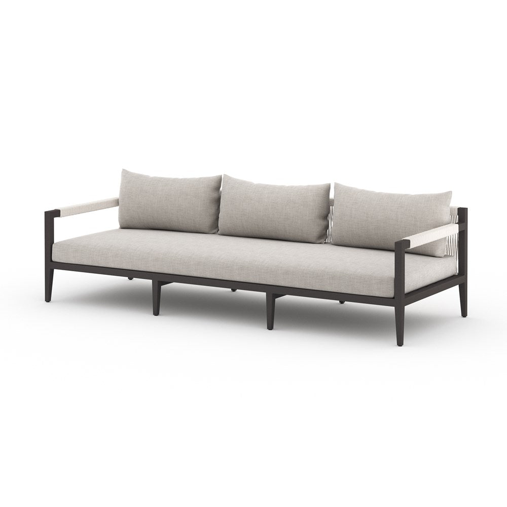 Sherwood Outdoor Sofa-93"-Four Hands-FH-223340-007-Outdoor SofasBronze Aluminum / Ivory Rope-Stone Grey-24-France and Son