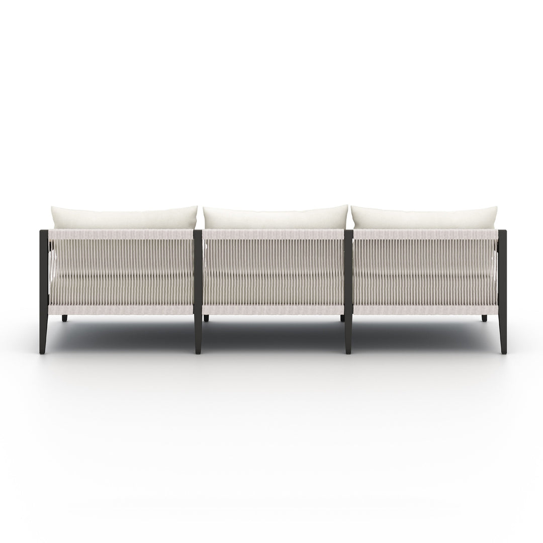 Sherwood Outdoor Sofa-93"-Four Hands-FH-JSOL-10201K-562-Outdoor SofasWeathered Grey-Fsc Teak / Dark Grey Rope-Charcoal-31-France and Son