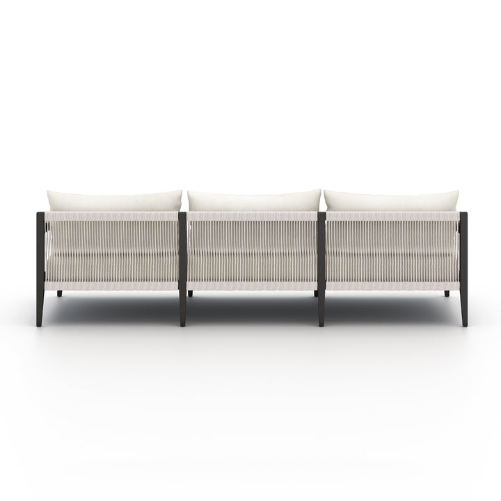 Sherwood Outdoor Sofa-93"-Four Hands-FH-JSOL-10201K-562-Outdoor SofasWeathered Grey-Fsc Teak / Dark Grey Rope-Charcoal-31-France and Son
