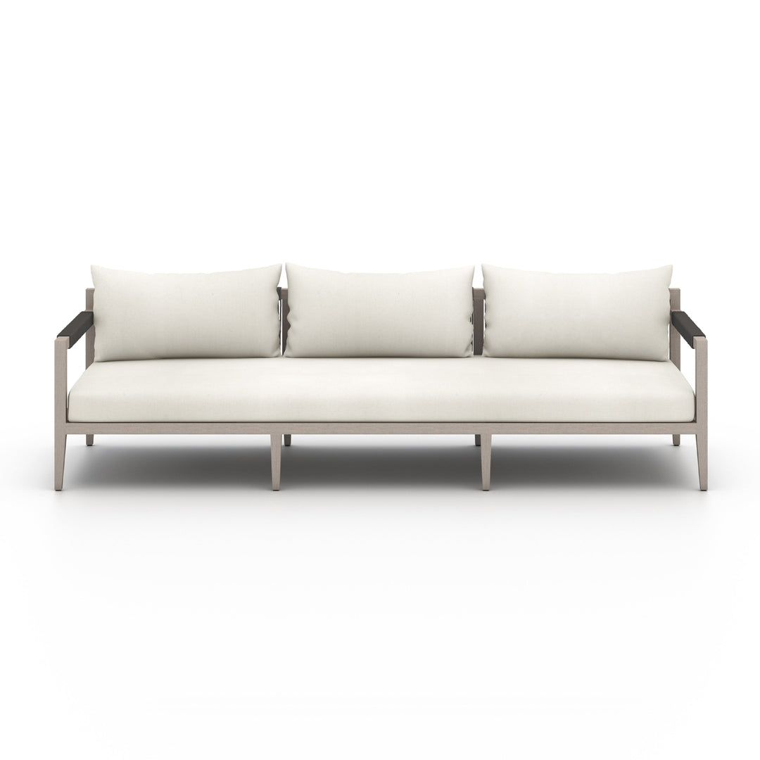 Sherwood Outdoor Sofa-93"-Four Hands-FH-JSOL-10201K-562-Outdoor SofasWeathered Grey-Fsc Teak / Dark Grey Rope-Charcoal-33-France and Son