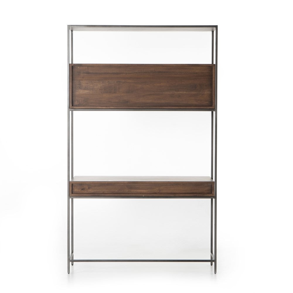 Trey Modular Wall System-Four Hands-FH-223961-001-Bookcases & CabinetsAuburn Poplar-Wide Bookcase-29-France and Son