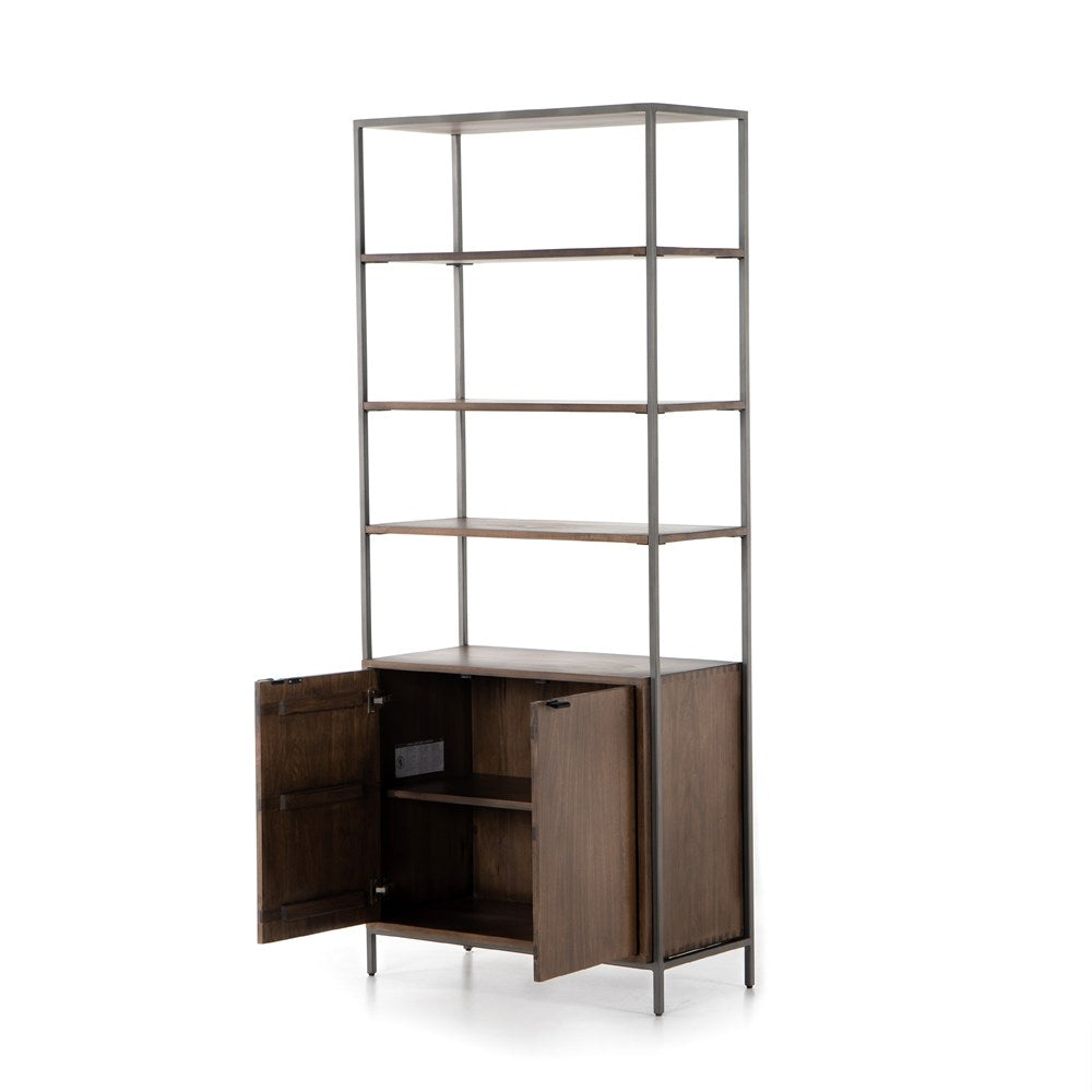 Trey Modular Wall System-Four Hands-FH-223961-001-Bookcases & CabinetsAuburn Poplar-Wide Bookcase-13-France and Son