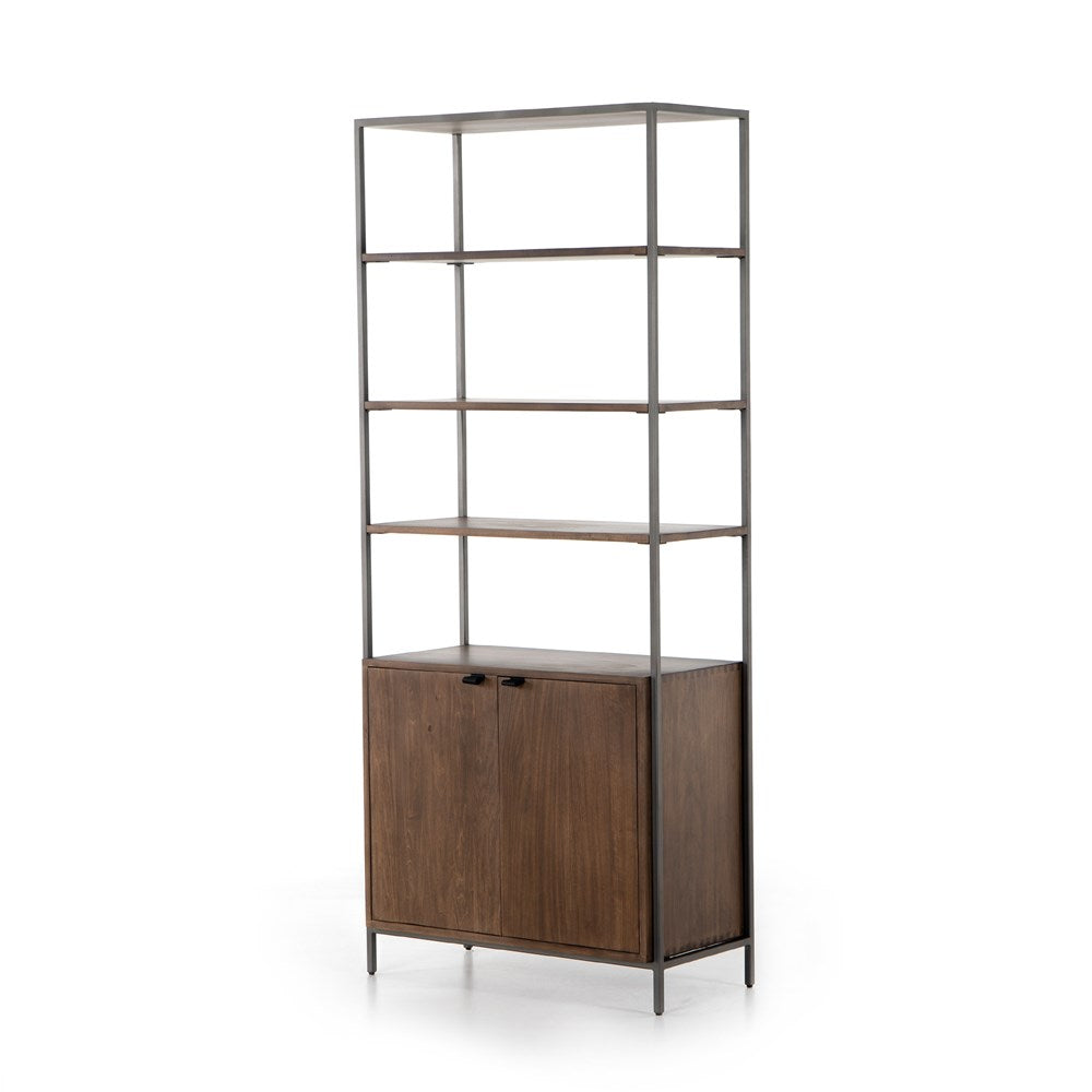 Trey Modular Wall System-Four Hands-FH-223961-001-Bookcases & CabinetsAuburn Poplar-Wide Bookcase-1-France and Son