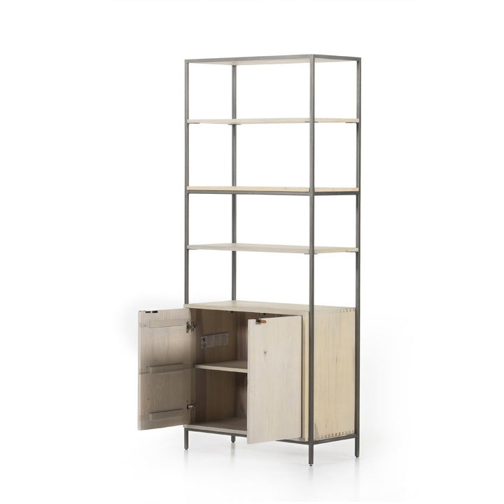 Trey Modular Wall System-Four Hands-FH-223961-001-Bookcases & CabinetsAuburn Poplar-Wide Bookcase-23-France and Son