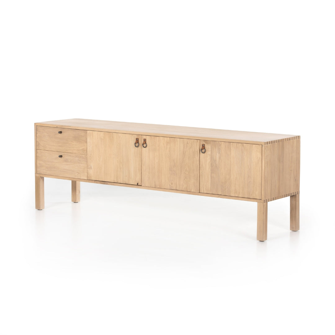 Isador Media Console-Four Hands-FH-223975-001-Media Storage / TV StandsDry Wash Poplar-5-France and Son