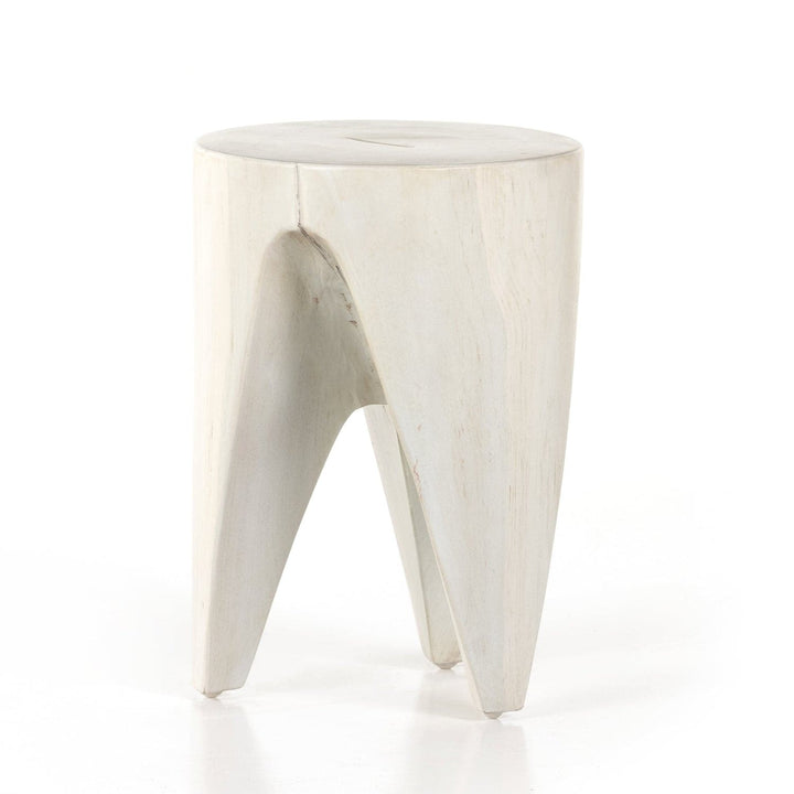 Petros Outdoor End Table - Ivory Teak-Four Hands-FH-224744-003-Side Tables-1-France and Son
