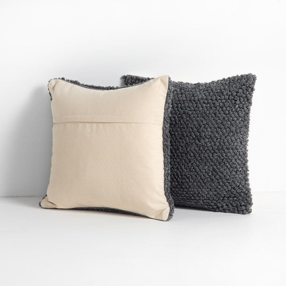 Billa Outdoor Pillow- Set of 2-Four Hands-FH-225296-001-DecorHeathered Charcoal-2-France and Son
