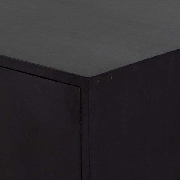Isador Bar Cabinet - Black Wash Poplar-Four Hands-FH-225870-002-Bar Storage-4-France and Son