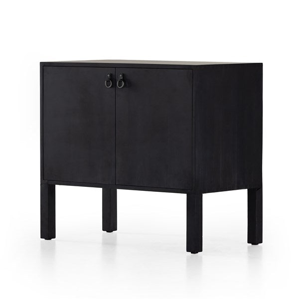 Isador Bar Cabinet - Black Wash Poplar-Four Hands-FH-225870-002-Bar Storage-1-France and Son