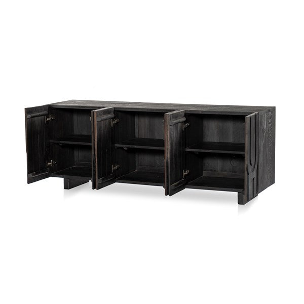 Rivka Media Console-Four Hands-FH-226056-001-Media Storage / TV StandsAged Grey-8-France and Son