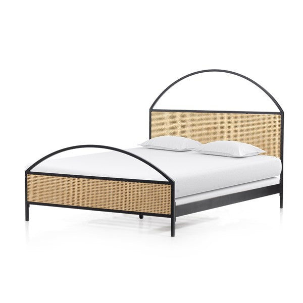 Natalia Bed Natural Circle Cane-Four Hands-FH-226969-001-BedsQueen-1-France and Son