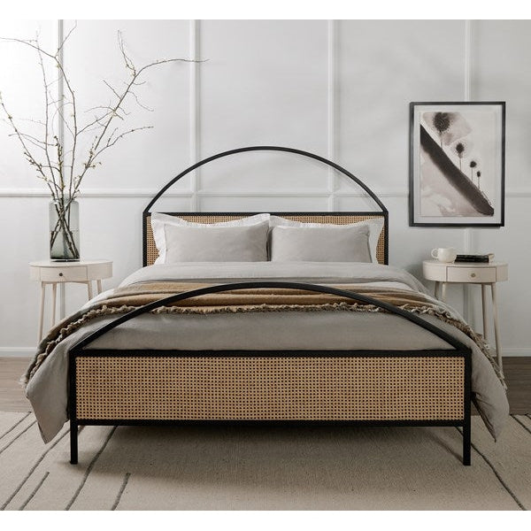 Natalia Bed Natural Circle Cane-Four Hands-FH-226969-001-BedsQueen-2-France and Son