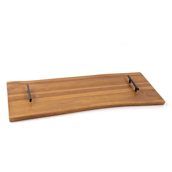 Versa Outdoor Tray - Natural Teak-Four Hands-FH-227656-001-Trays-1-France and Son
