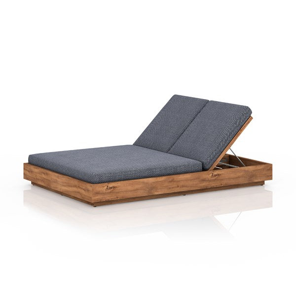 Kinta Outdoor Double Chaise Lounge-Four Hands-FH-227877-003-Chaise LoungesFaye Navy-5-France and Son