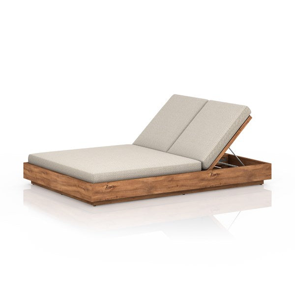 Kinta Outdoor Double Chaise Lounge-Four Hands-FH-227877-004-Chaise LoungesFaye Sand-3-France and Son