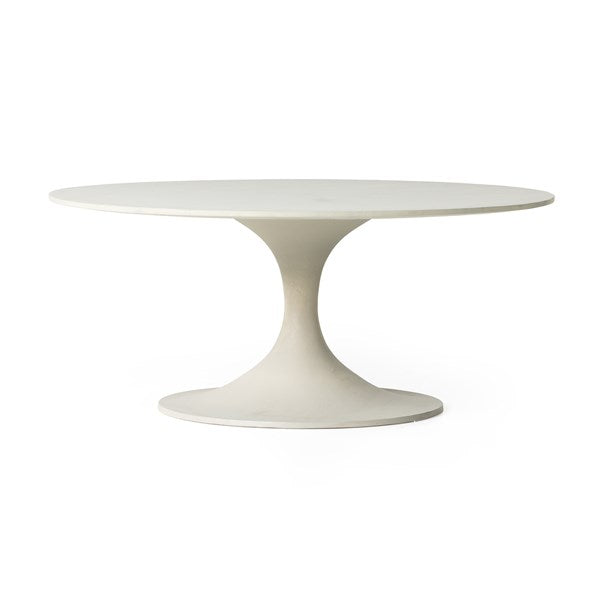 Simone Round Coffee Table-Four Hands-FH-228085-005-Coffee TablesMatte White-1-France and Son