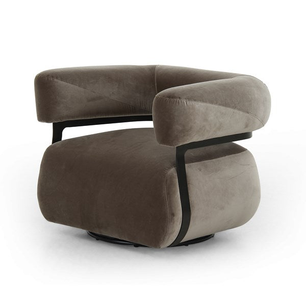 Gareth Swivel Chair-Four Hands-FH-228252-005-Lounge ChairsSurrey Fossil-2-France and Son