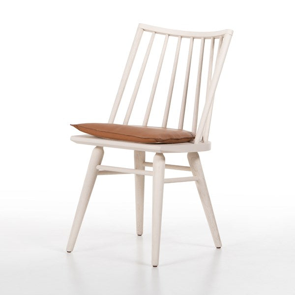 Lewis Windsor Chair-Four Hands-FH-228386-005-Dining ChairsOff White with Whiskey Saddle Cushion-11-France and Son