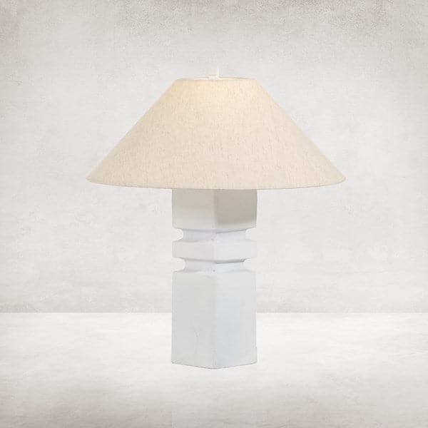 Renzo Table Lamp-Four Hands-FH-228574-002-Table LampsMatte White Cast Aluminum-1-France and Son