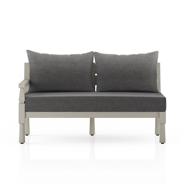 Waller Outdoor Sofa-Four Hands-FH-228976-001-Outdoor SofasCharcoal/Washed Brown-Left Arm Facing-8-France and Son
