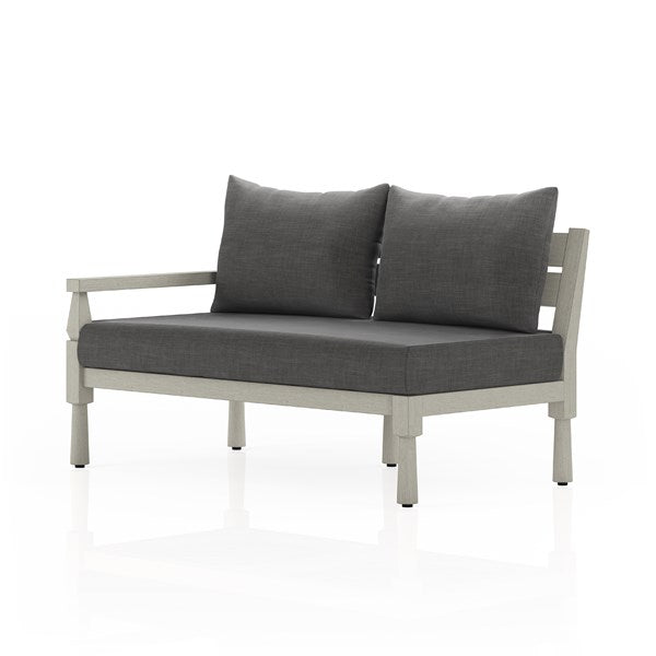 Waller Outdoor Sofa-Four Hands-FH-228976-006-Outdoor SofasCharcoal/Weathered Grey-Left Arm Facing-7-France and Son