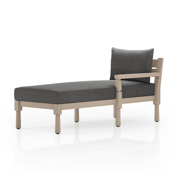 Waller Outdoor Chaise-Four Hands-FH-228979-001-Outdoor ChaisesCharcoal/Washed Brown-Right Arm Facing-15-France and Son