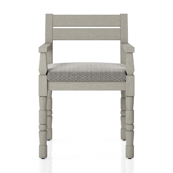 Waller Outdoor Dining Armchair-Four Hands-FH-228981-001-Dining ChairsCharcoal / Washed Brown-Fsc-19-France and Son
