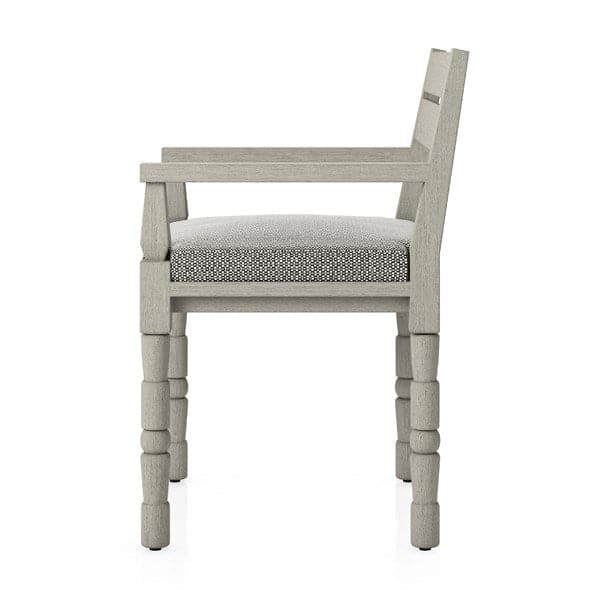 Waller Outdoor Dining Armchair-Four Hands-FH-228981-001-Dining ChairsCharcoal / Washed Brown-Fsc-20-France and Son