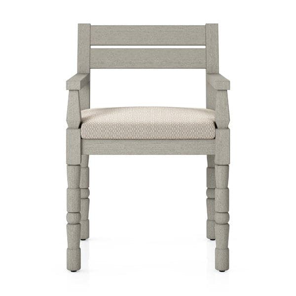 Waller Outdoor Dining Armchair-Four Hands-FH-228981-001-Dining ChairsCharcoal / Washed Brown-Fsc-23-France and Son