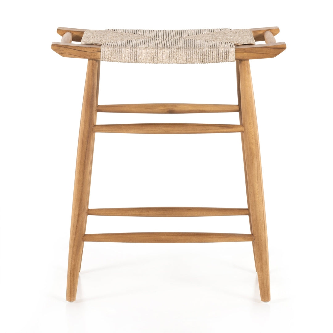 Robles Outdoor Dining Stool-Four Hands-FH-229232-003-Outdoor StoolsCounter-Natural Teak-5-France and Son
